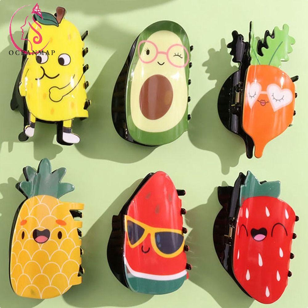 OCEANMAP Kẹp Tóc Hình Trái Cây Dễ Thương Cho Nữ