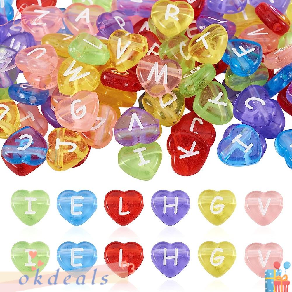 OKDEALS Set 100 Hạt Xỏ Lỗ 10mm Nhiều Màu Sắc Chuyên Dụng Cho Thợ Làm Đồ Trang Sức Thủ Công