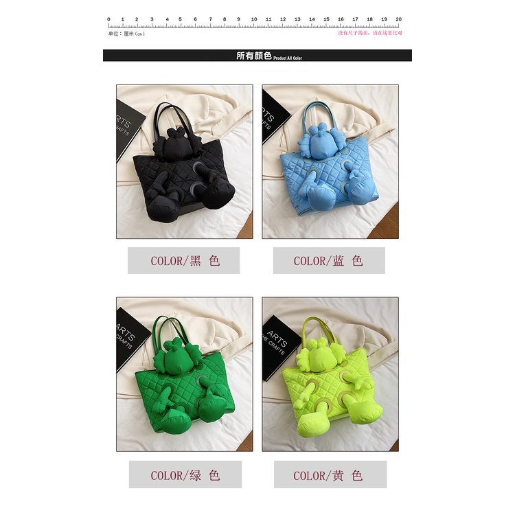 Túi Tote Đeo Vai Cỡ Lớn Hình Búp Bê Quái Vật Nhỏ Thời Trang 2023