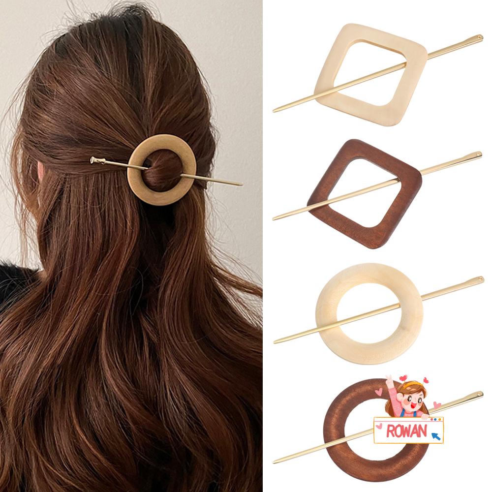 ROWANS Trâm Cài Tóc Phong Cách Retro Đơn Giản Cho Nữ