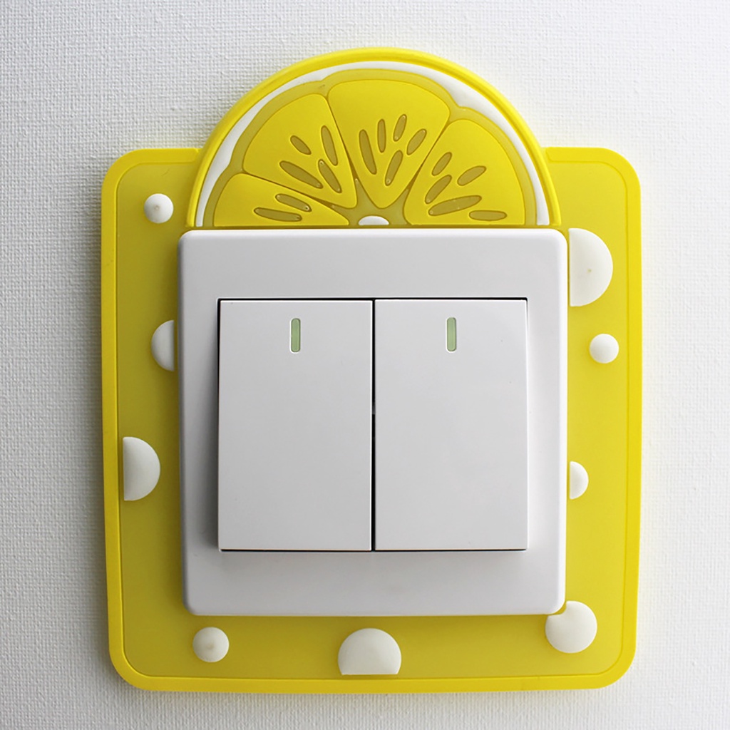 Miếng Dán Công Tắc Điện Bằng Silicon Mềm Họa Tiết Hoạt Hình Màu Dạ Quang Trang Trí Phòng Ngủ