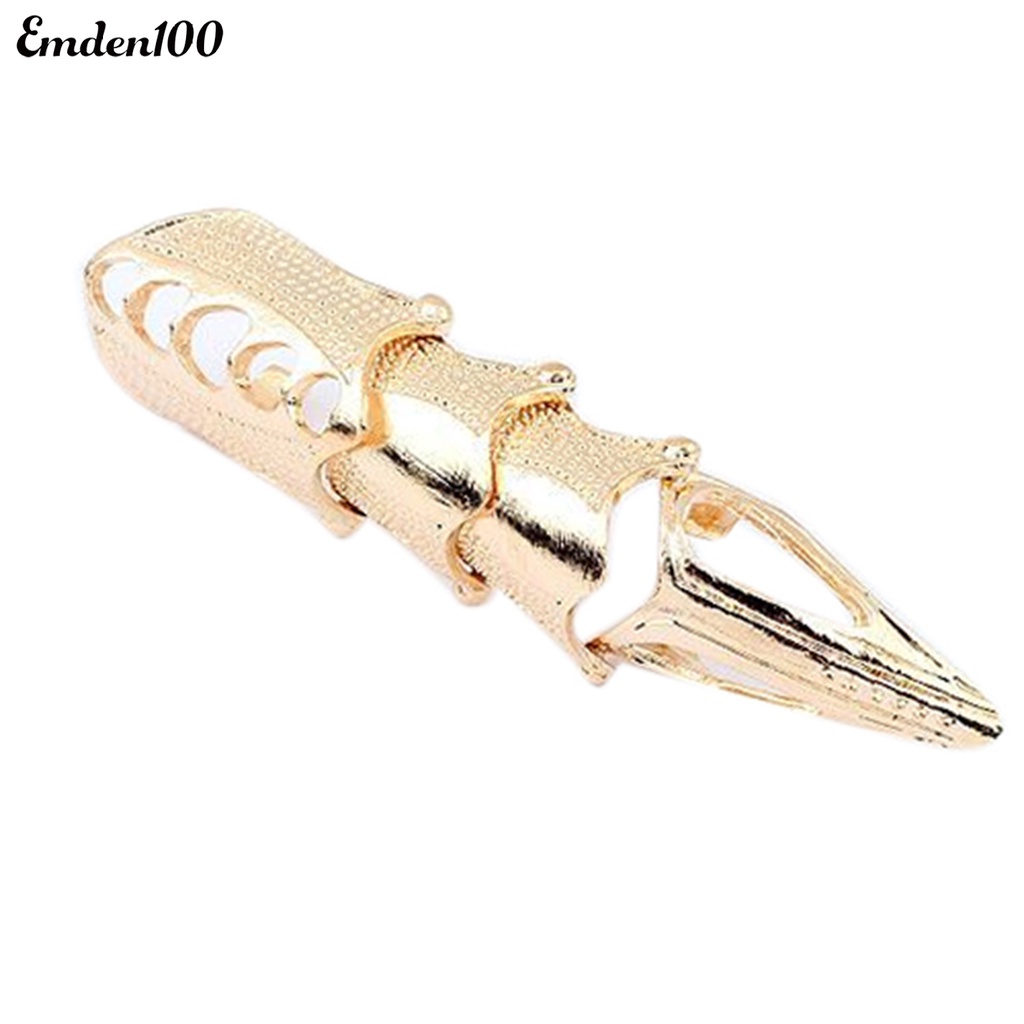 [EMDEN] Nhẫn Đeo Khớp Ngón Tay Bản To Có Thể Điều Chỉnh Phong Cách Punk Gothic Cho Cospaly