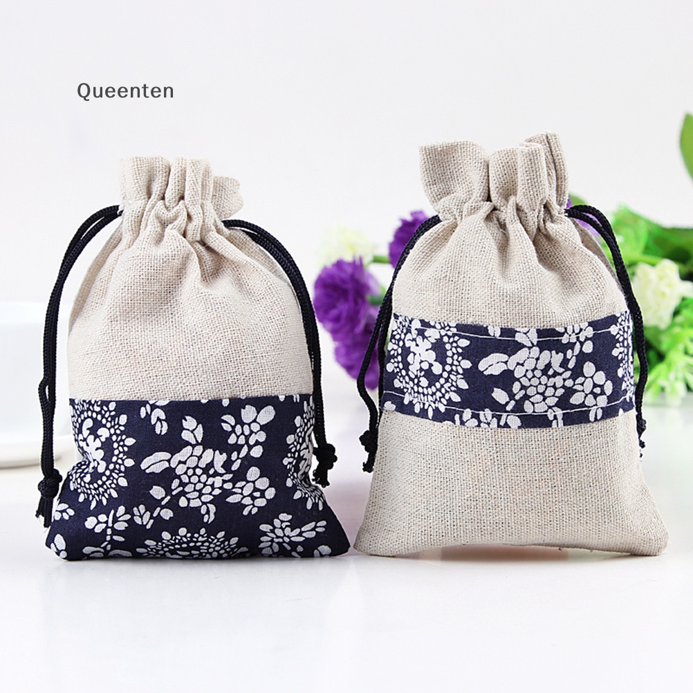 Bộ 2 Túi Vải Cotton Đựng Trang Sức Xinh Xắn