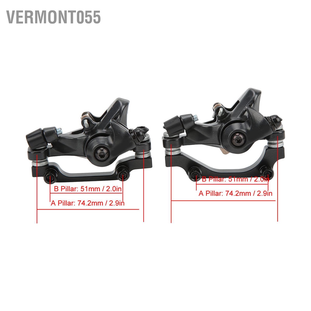 Vermont055 WAKE Dòng Kéo Thước Phanh Đĩa Thủy Lực Phía Trước Sau Xe Đạp Leo Núi Bộ
