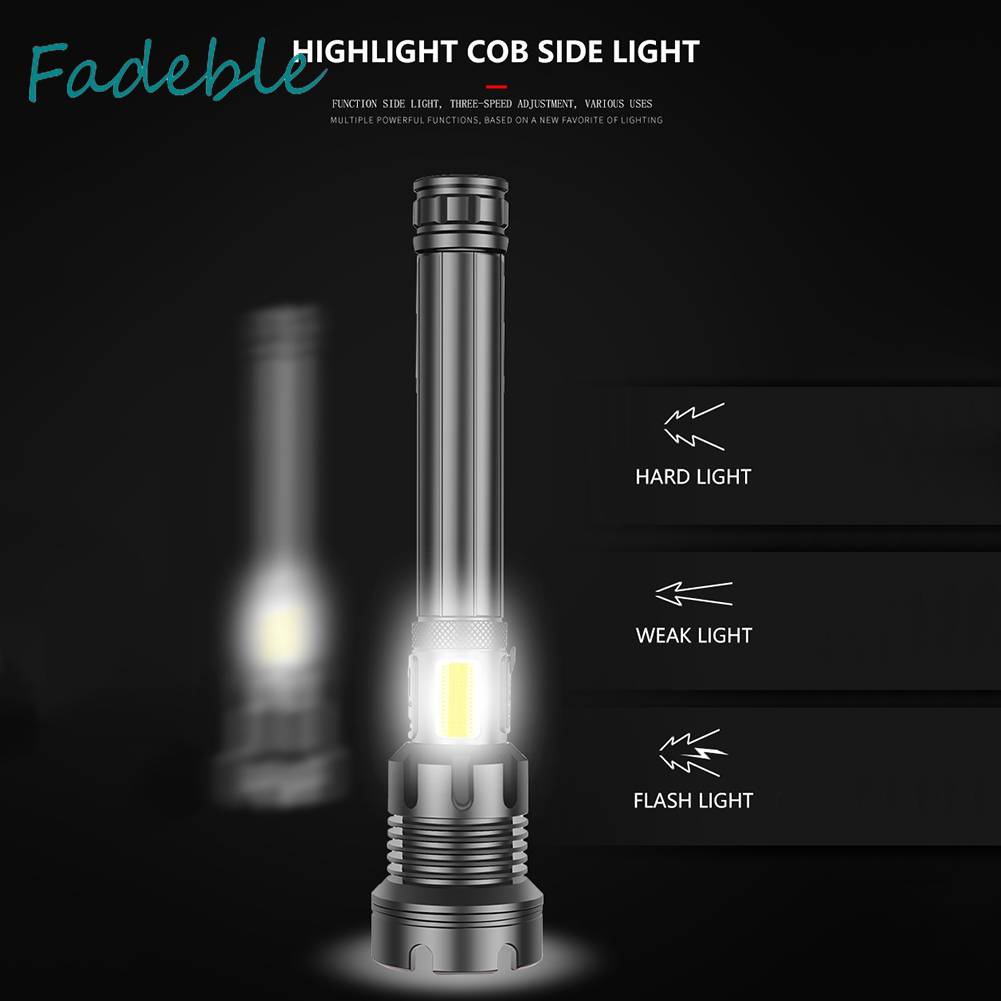 Đèn Pin XHP90 / XHP160 2500LM / 2800LM COB LED Có Thể Sạc Lại Bằng Cổng USB Tiện Dụng