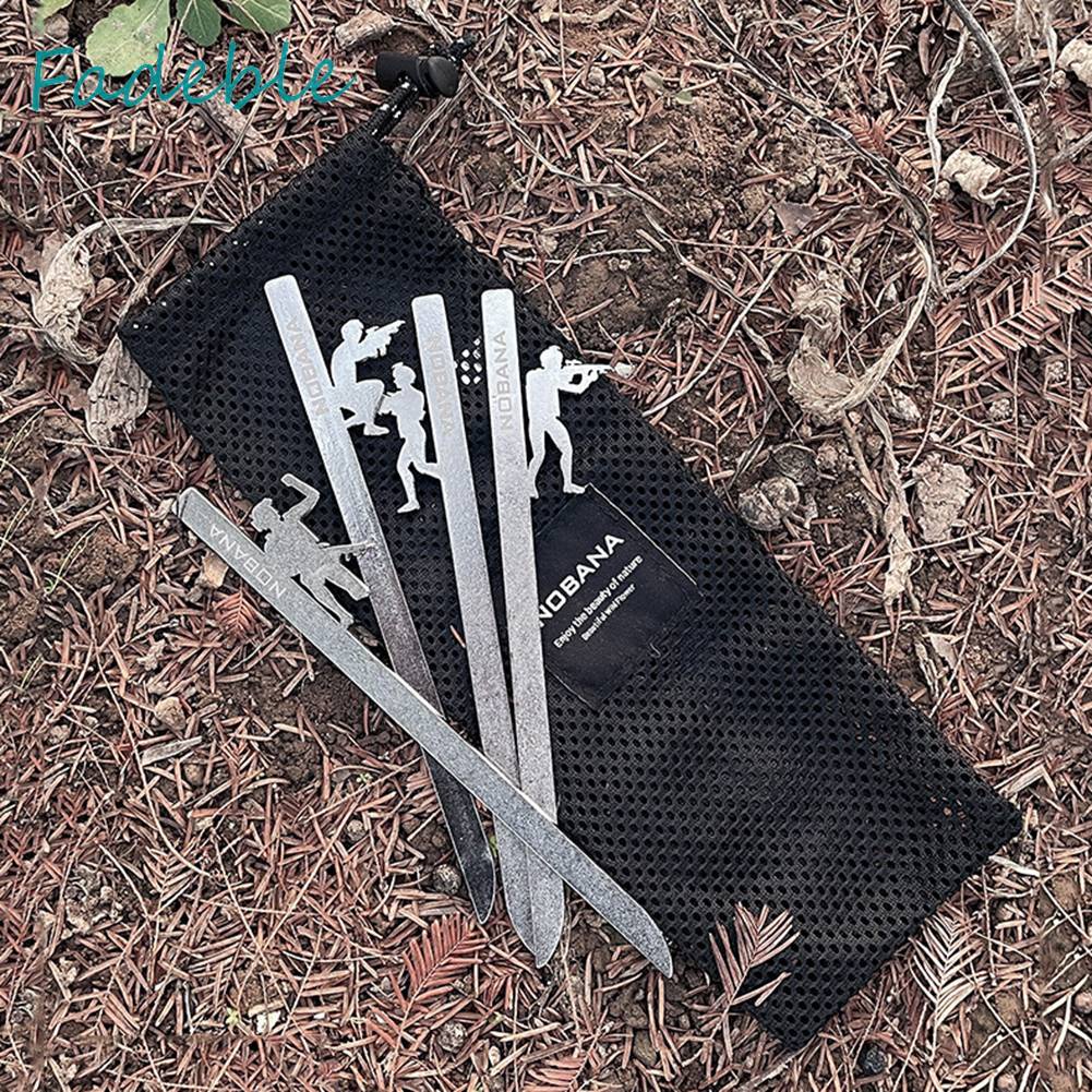 Set 4 Cọc Giăng Lều Trại Bằng Thép Không Gỉ