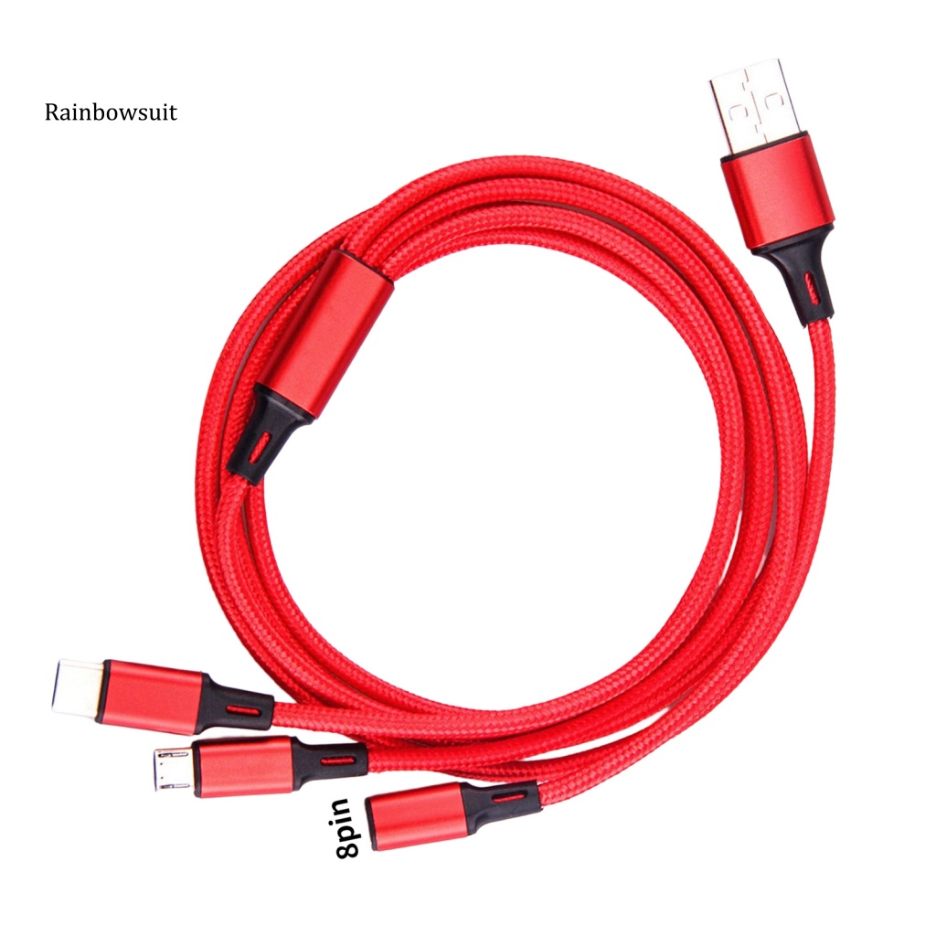 Dây Cáp Sạc Micro USB Type-C 2A 8Pin Chống Đứt Gãy Cho Điện Thoại Dùng Trong Xe Hơi