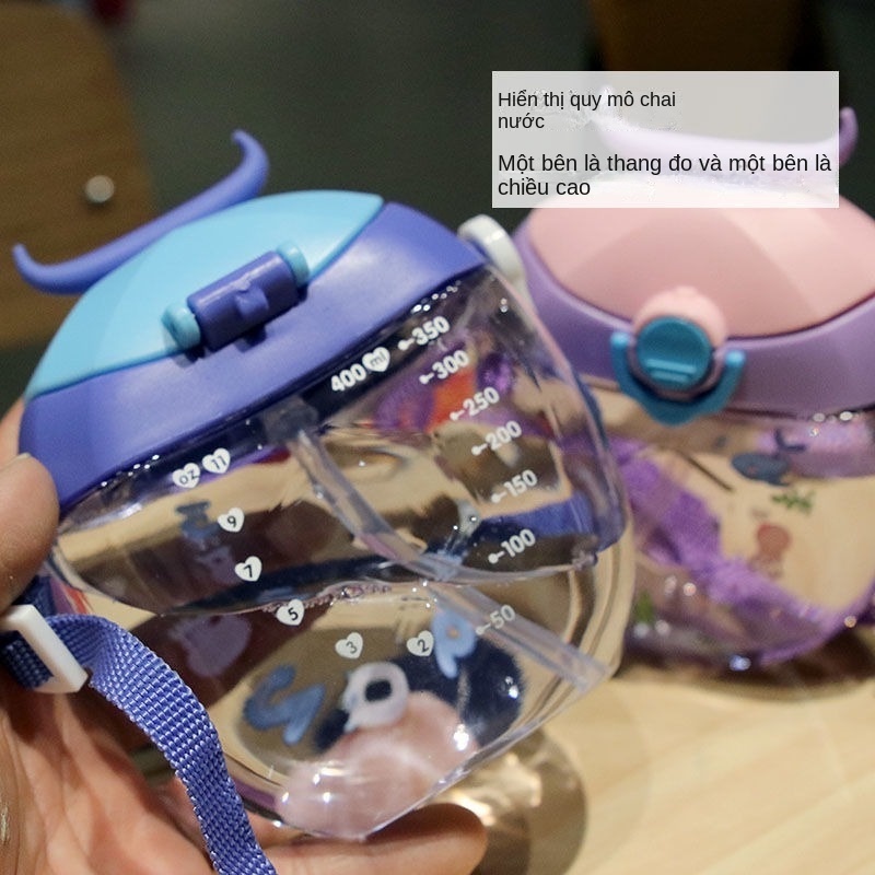 Bình Nước Hình Bánh Donut Dễ Thương Có Dây Đeo Cho Bé MY0174