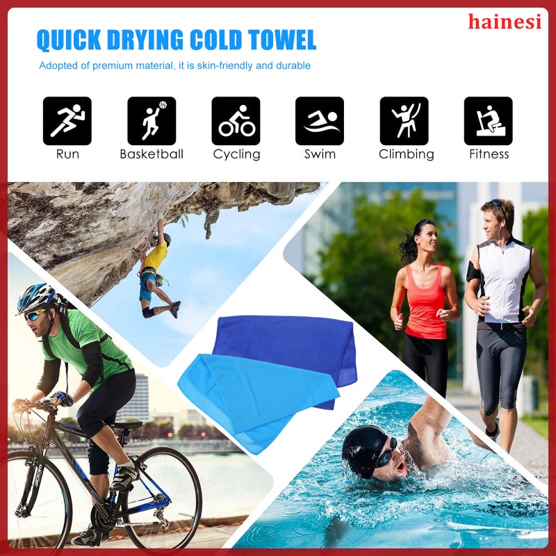 Set 2 Khăn Lau Mồ Hôi Nhanh Khô Tiện Dụng Khi Tập Gym / Thể Thao