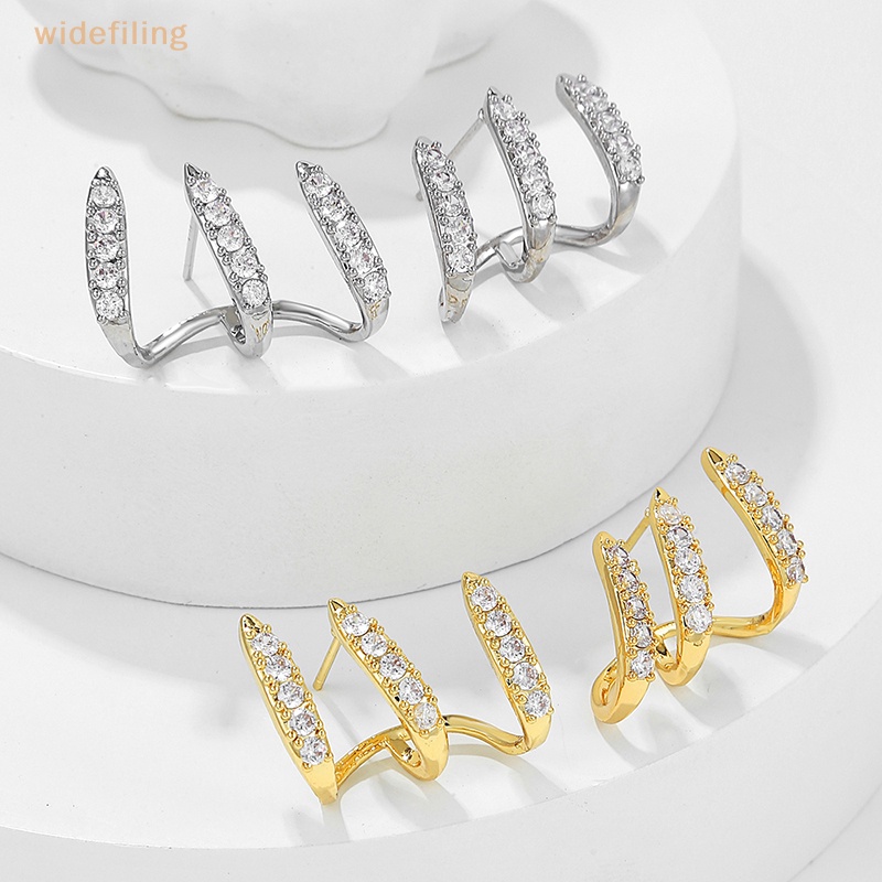 Khuyên Tai Đính Đá Zircon Thời Trang Cho Nữ