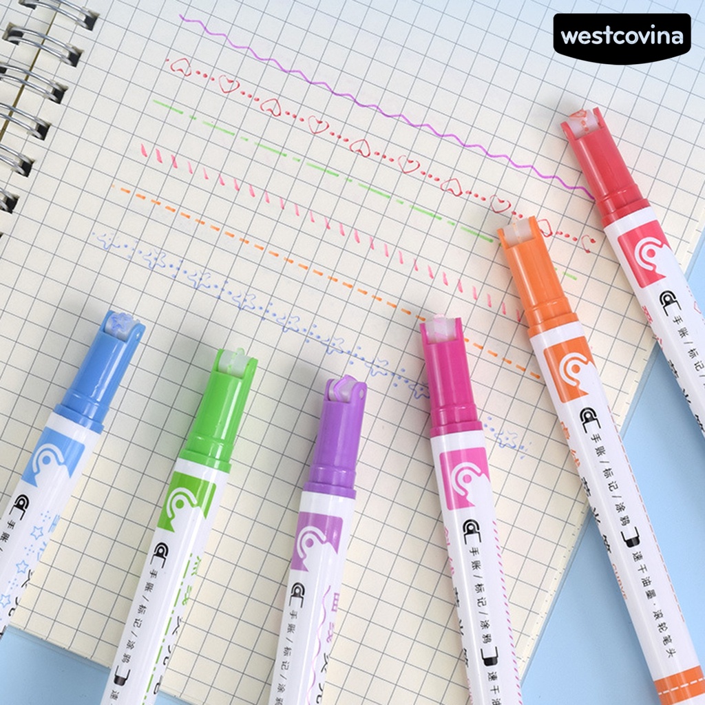 [WSTN]✎Set 6 Bút Kẻ Mắt Dạng Lăn Nhanh Khô Nhiều Màu Sắc