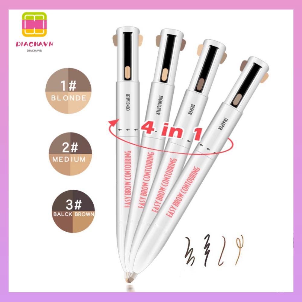 DIACHAVN 1 Bút Kẻ Mắt 4 Trong 1 Chống Nước Chống Mồ Hôi Dễ Sử Dụng