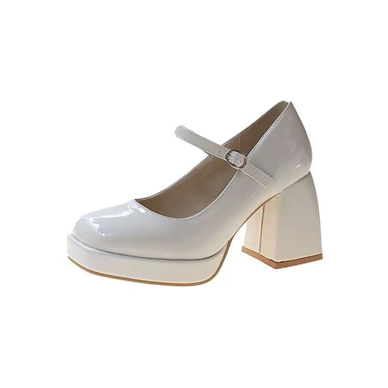 Giày bít mũi vuông lolita bigsize cao 10 cm size 38-42
