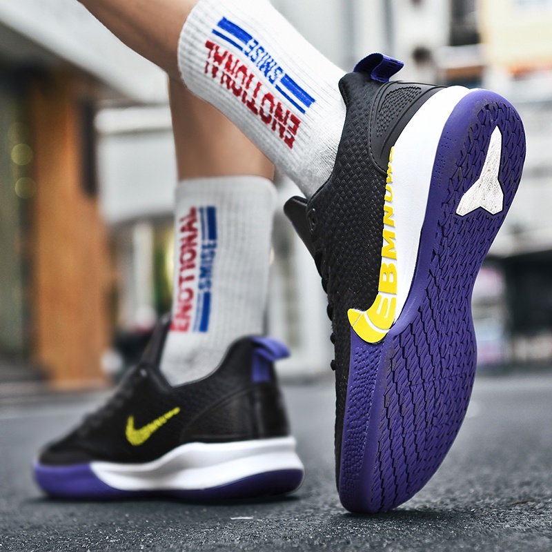 【Mamba Kobe】Giày bóng rổ thể thao nam và nữ, cặp đôi tuổi teen giày thường ngày trong khuôn viên trường giày chạy bộ Size: 36-45