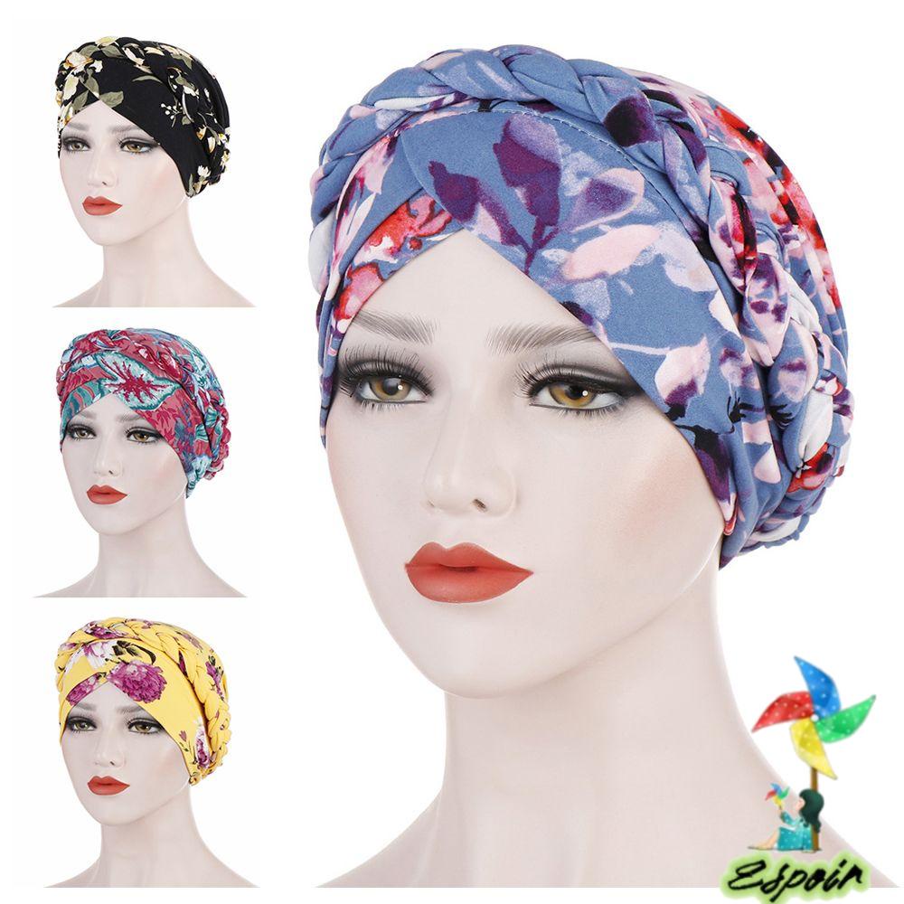 ESPO Mũ Trùm Đầu Hijab In Họa Tiết Hoa Phong Cách Hồi Giáo Thời Trang 2020 Mới Cho Nữ