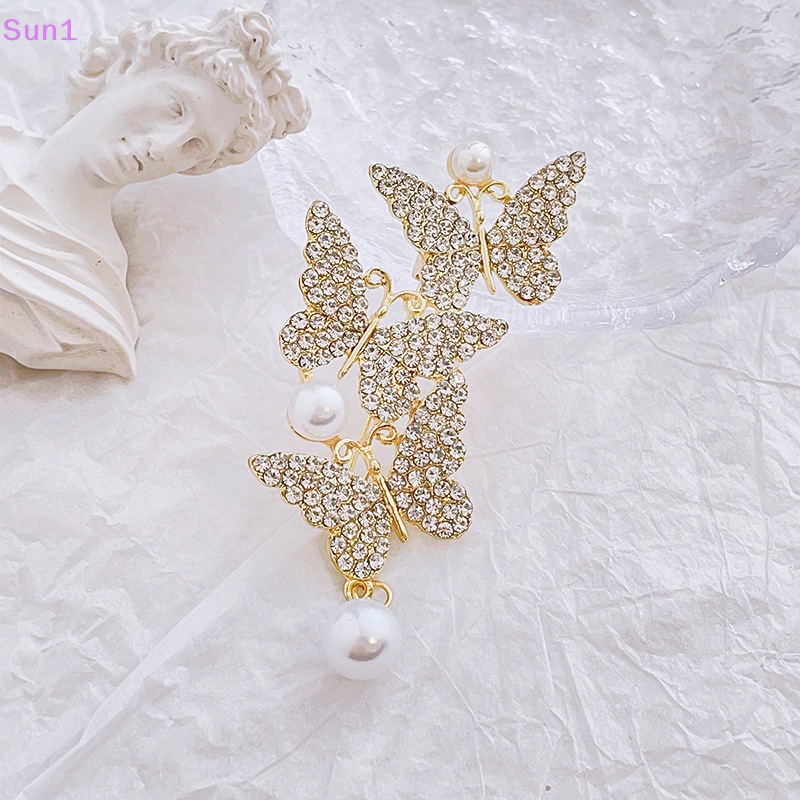 Ghim Cài Áo Hình Bướm Đính Ngọc Trai Nhân Tạo Thời Trang Sun1 > >