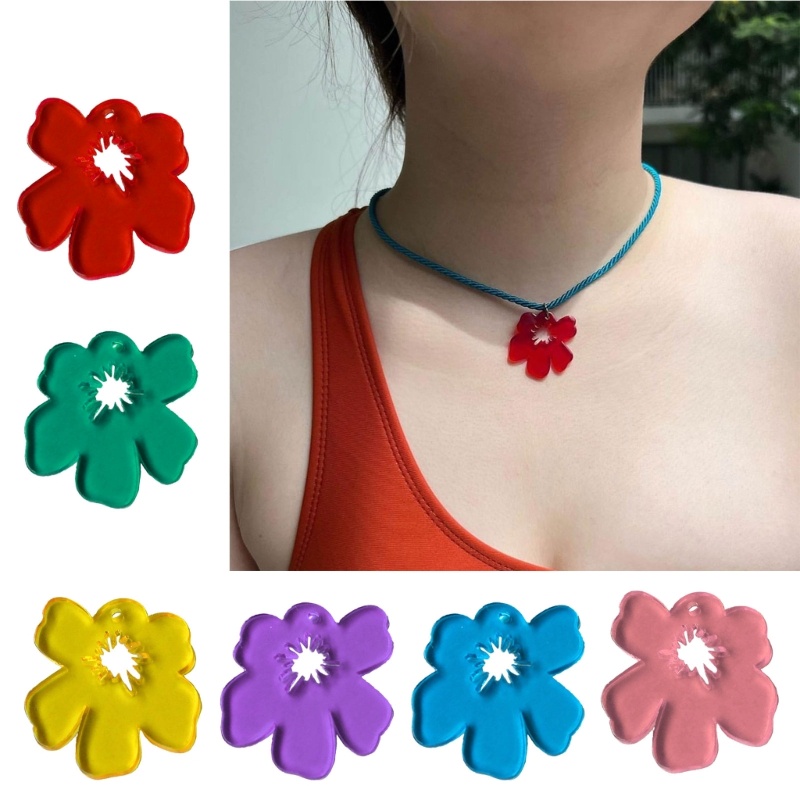 Mặt Dây Chuyền Bằng Acrylic Hình Hoa Sáu Cánh DIY