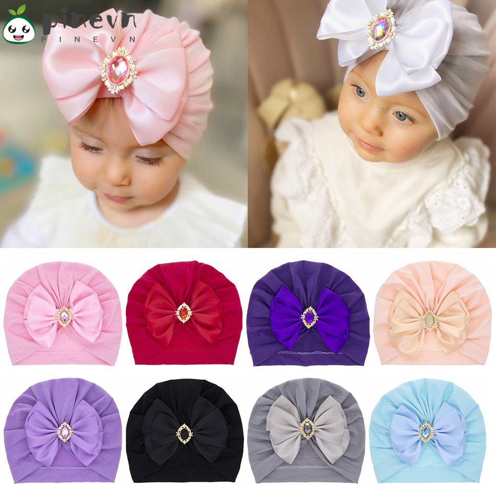 PINEVN Mũ Trùm Đầu Cotton Thắt Nơ Dễ Thương Cho Bé