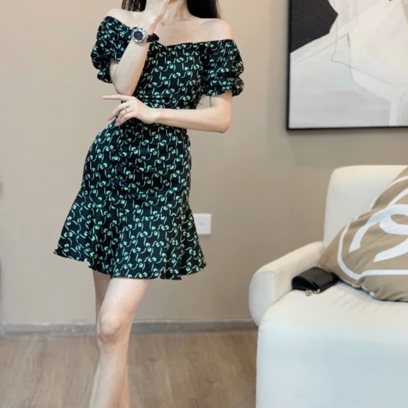 Multiplication váy hoa nữ mùa hè 2023 phong cách mới pháp tính khí retro mỏng hơn trông hồng kông phong cách retro sang trọng váy hợp thời trang q