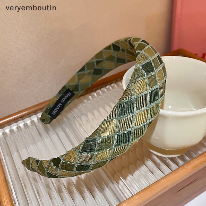 Băng Đô Cài Tóc Bằng Xốp Họa Tiết Kẻ Sọc Thời Trang Dành Cho Nữ