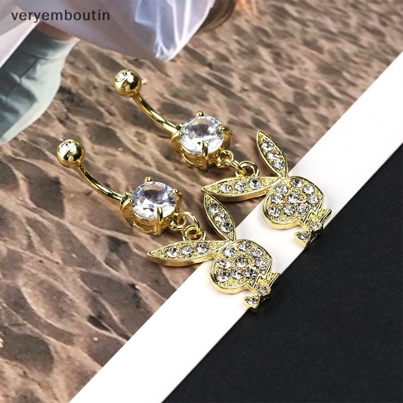 Khuyên Rốn Hình Thỏ Hoạt Hình Bằng Thép Không Gỉ Thời Trang Cho Nữ