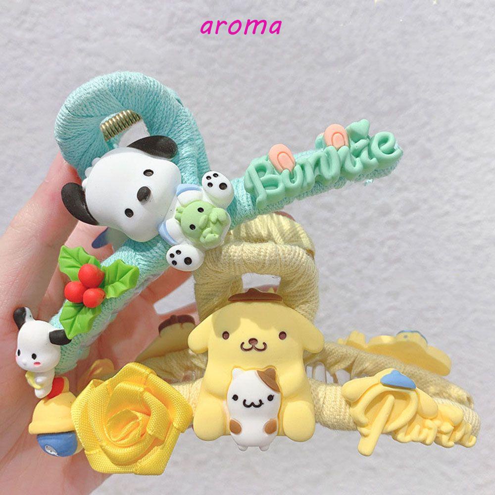 AROMA Kẹp Tóc Hình Hoa Hoạt Hình Phong Cách Hàn Quốc Ngọt Ngào Cho Nữ