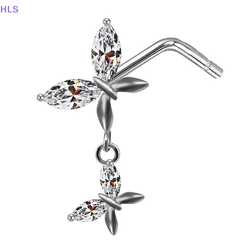 Khuyên Mũi Bằng Thép Không Gỉ Hình Mèo / Bướm / Trái Tim Thời Trang Cho Nữ