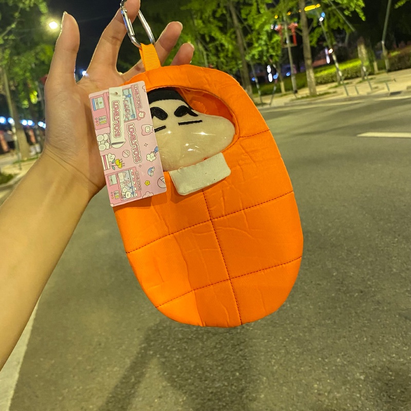 Túi Đựng Bút Chì / Mỹ Phẩm Dung Tích Lớn Hình Búp Bê Shin-Chan Hoạt Hình Sáng Tạo Dễ Thương Có Thể Tháo Rời