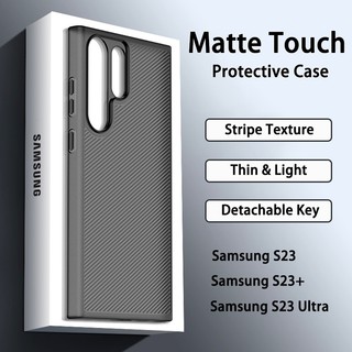 Samsung S24 Ultra S24  Plus Ốp Điện Thoại PP Mỏng Nhẹ Chống Sốc Phủ Toàn Diện Họa Tiết Kẻ Sọc Cho Samsung S23 Ultra Galaxy S23 + S23