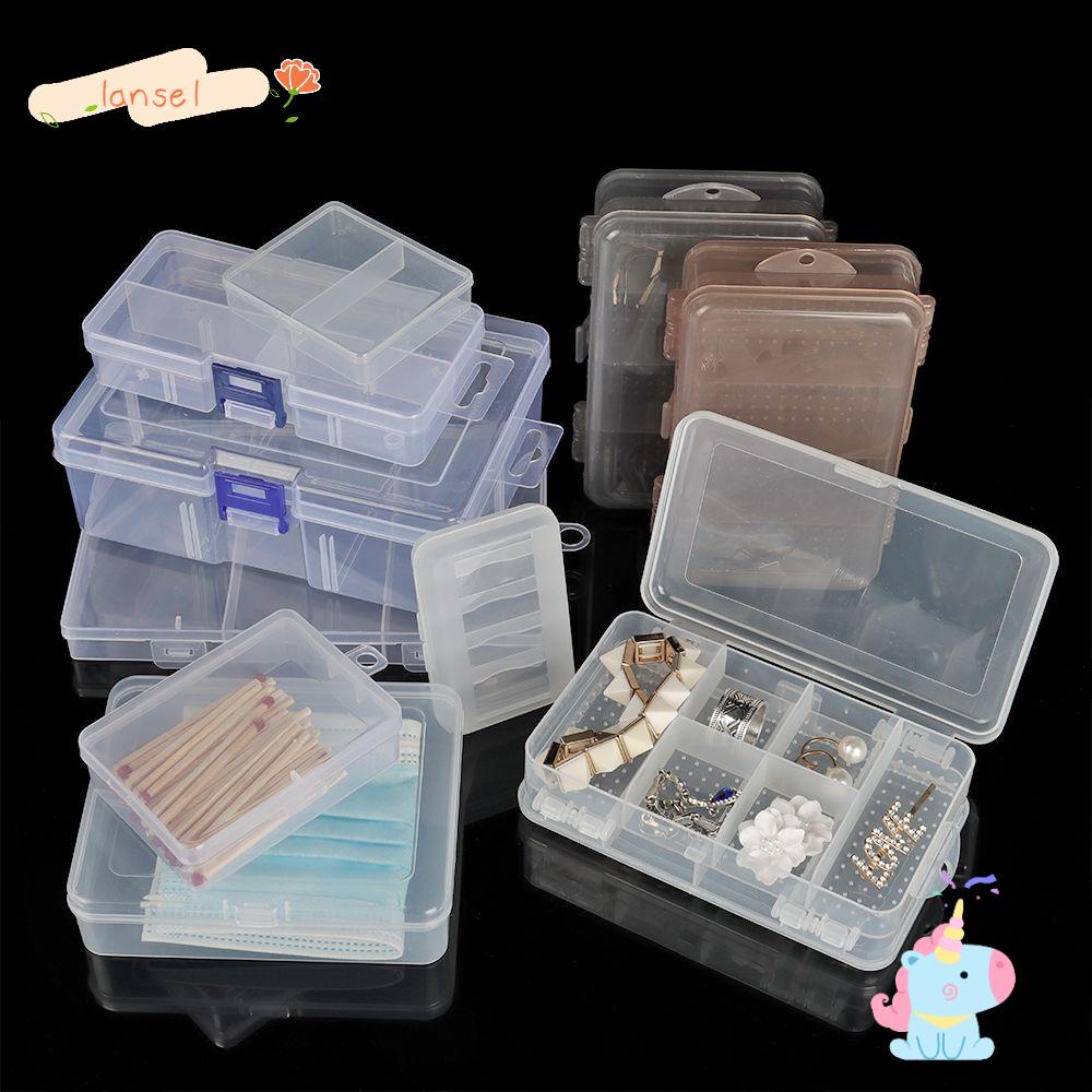 LANSEL Hộp Đựng Dụng Cụ Câu Cá Hình Vuông Bằng Nhựa Trong Suốt