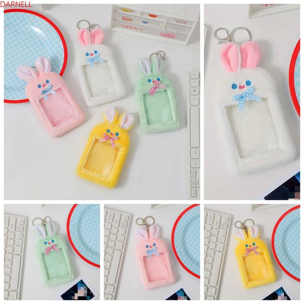 DARNELL Móc Khóa Thỏ Bông Dễ Thương Bảo Vệ Thẻ Ngân Hàng Dành Cho Nữ