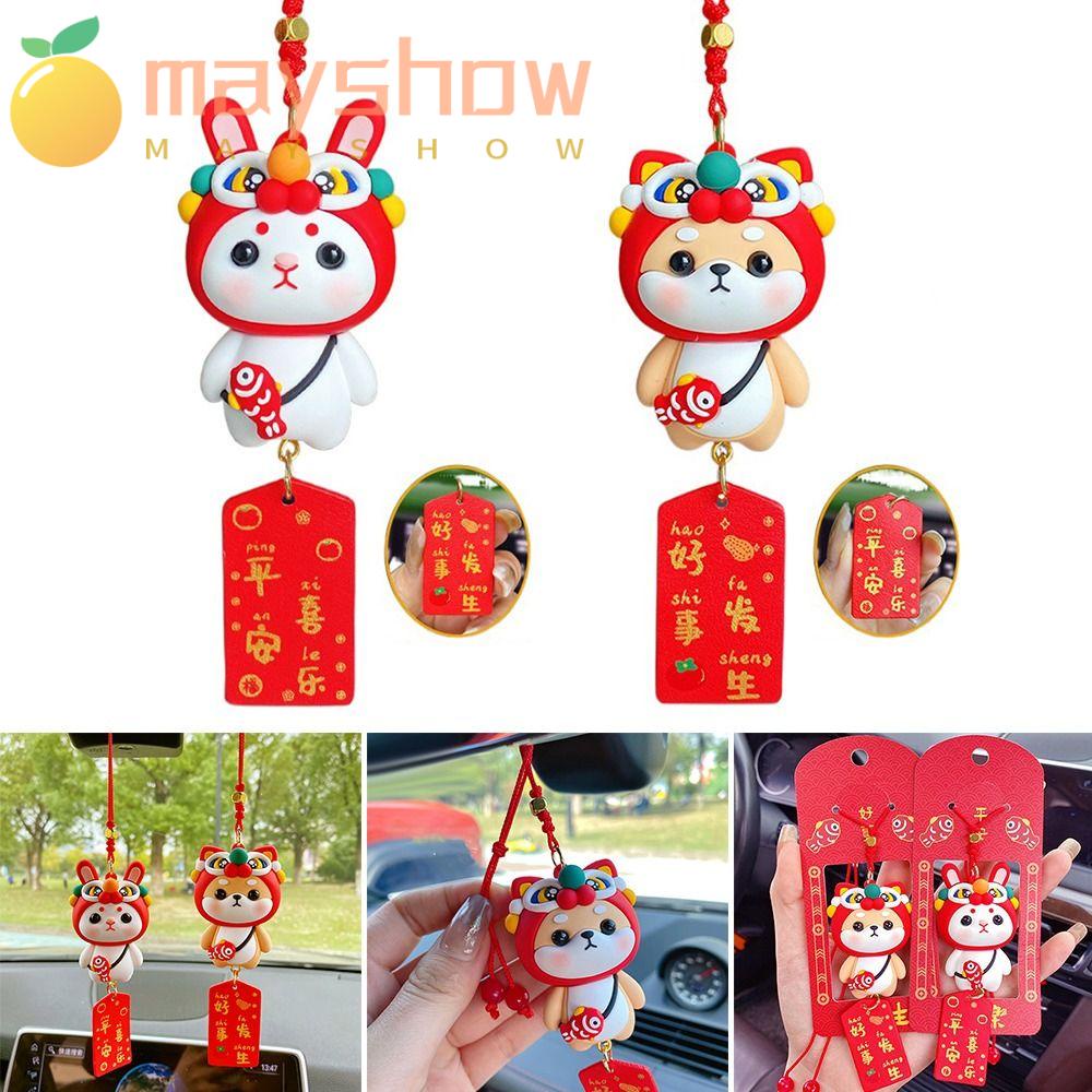 MAYSHOW Phụ Kiện Treo Trang Trí Gương Chiếu Hậu Hình Thỏ Dễ Thương Xinh Xắn