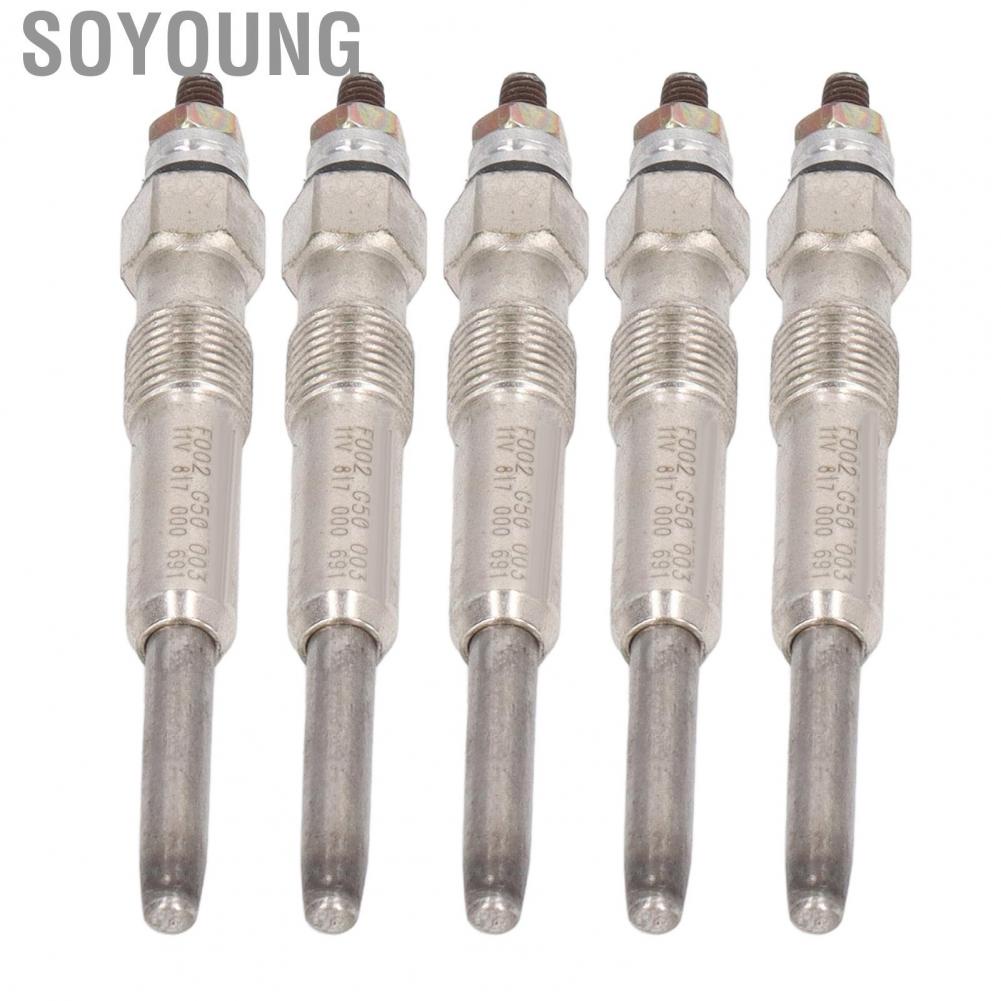 Soyoung Heater Glow Plugs  OEM Standard Direct Fit 5PCS Heavy Duty Plug Set for Automobile