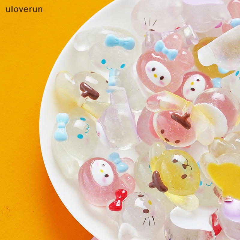 Bộ 5 Tượng Búp Bê Hoạt Hình Huỳnh Quang Trang Trí Nhà Cửa