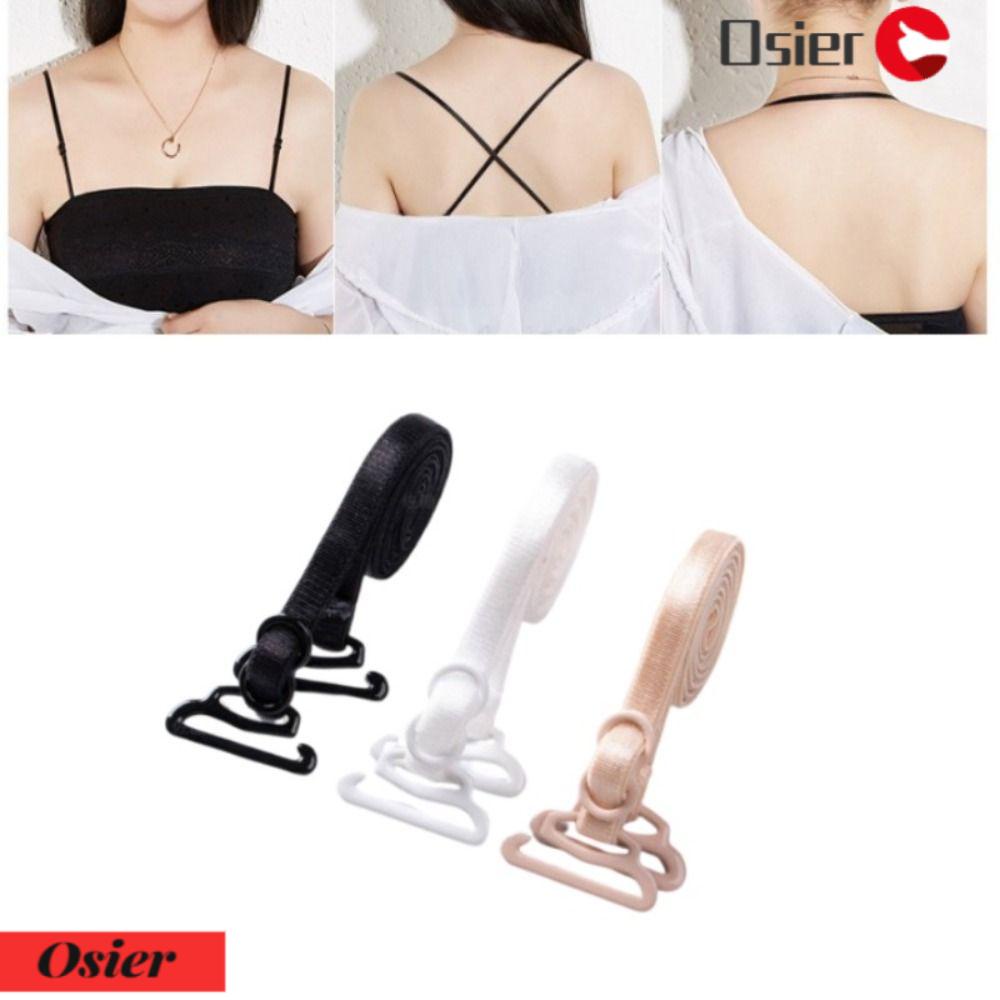 OSIER1 Set 3 Cặp Dây Áo Ngực Nylon Co Giãn Chống Trượt Thoải Mái Dành Cho Nữ