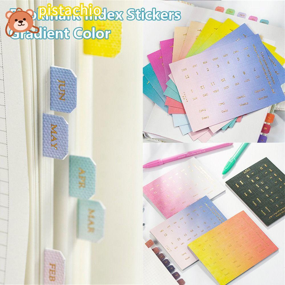 PISTA Set 2 Túi 20 Tấm Đánh Dấu Trang Sách Màu Sắc Gradient