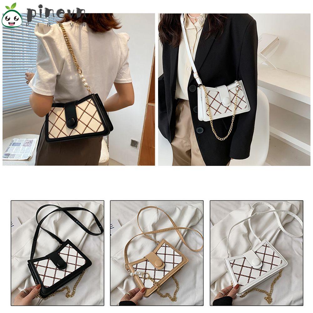 PINEVN Túi Xách Đeo Chéo Dây Xích Thanh Lịch