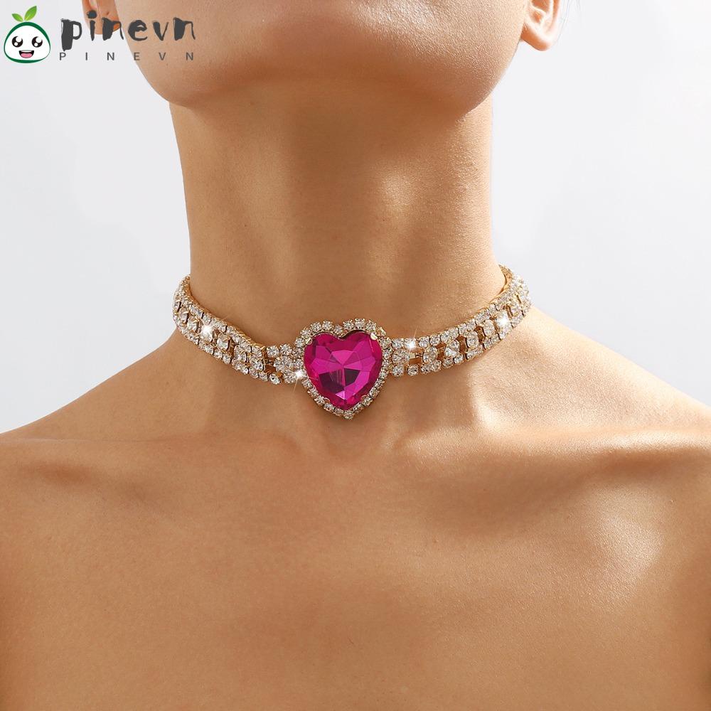 PINEVN Vòng Cổ Choker Hình Trái Tim Sang Trọng