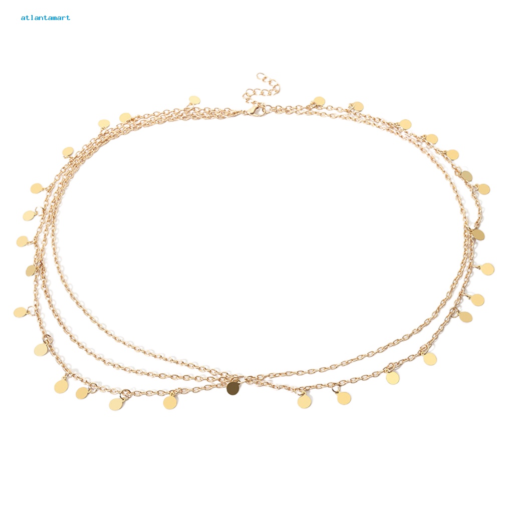 Túi Đựng Đồ Dùng Cao Cấp Tiện Dụng| Chuỗi Dây Đeo Đầu Bằng Hợp Kim Nhiều Lớp Đính Kim Sa Lấp Lánh Cho Nữ