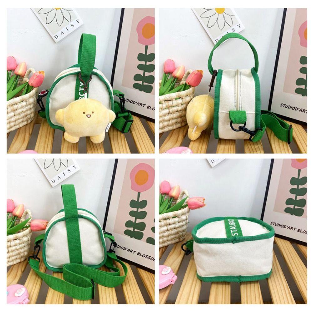 FALLFORBEAUTY Túi Đeo Chéo Vai Hình Tam Giác Bằng Vải Canvas Có Khóa Kéo Thời Trang Cho Nữ