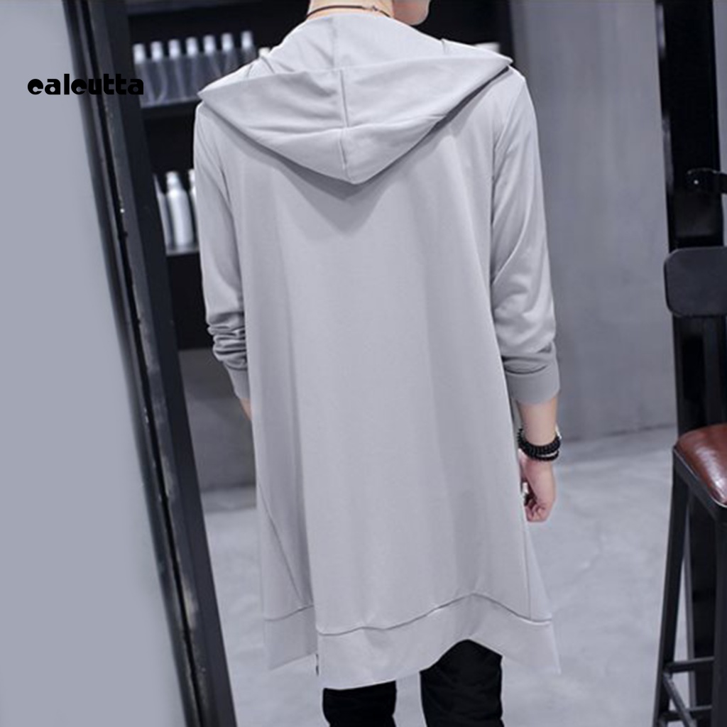 [calcutta] Áo Choàng Dài Đến Giữa Bắp Chân Dáng Ôm Màu Trơn Kích Thước Lớn Cho Nam Giới