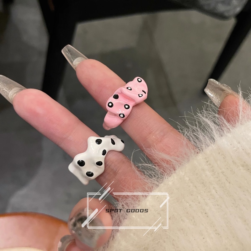 Nhẫn Hở Tráng Men Hình Giọt Nước Nhiều Màu Sắc Dễ Thương