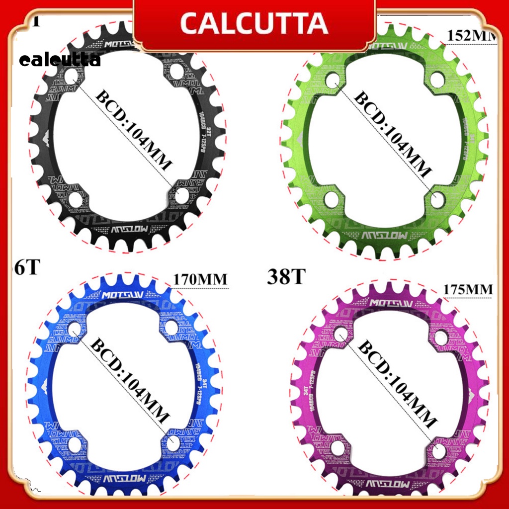 Đĩa Xích Đơn Hình Tròn / Oval 104BCD 32T 34T 36T 38T Chuyên Dụng Cho Xe Đạp