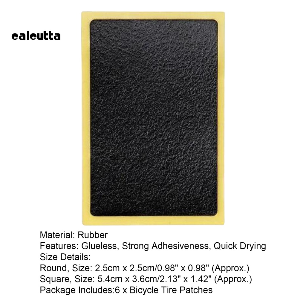 Bộ 6 Miếng Vá Lốp Xe Đạp Bằng Cao Su Không Keo Siêu Chắc