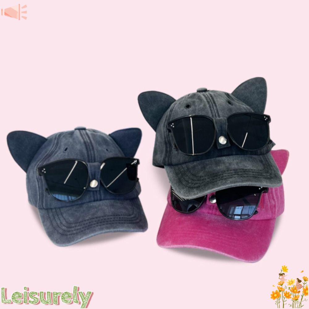 LEILY Mũ Lưỡi Trai Cotton Phong Cách Hip hop Cổ Điển Có Thể Điều Chỉnh Dành Cho Nữ