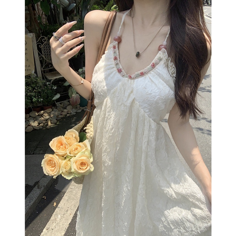 Đầm Voan Hai Dây Dáng Dài Thời Trang Mùa Hè Quyến Rũ Cho Nữ