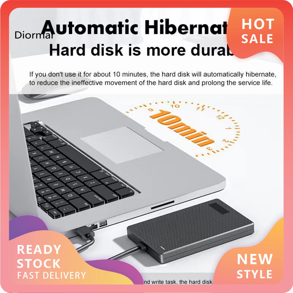 Hộp Đựng Ổ Cứng SSD 25 Inch Chống Sốc Tốc Độ Cao Kèm Cáp Tích Hợp SATA Sang Usb 30