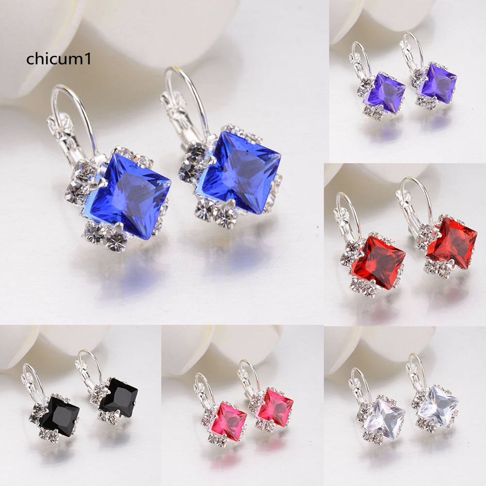 Khuyên Tai Đính Đá Lấp Lánh Thời Trang Cho Nữ