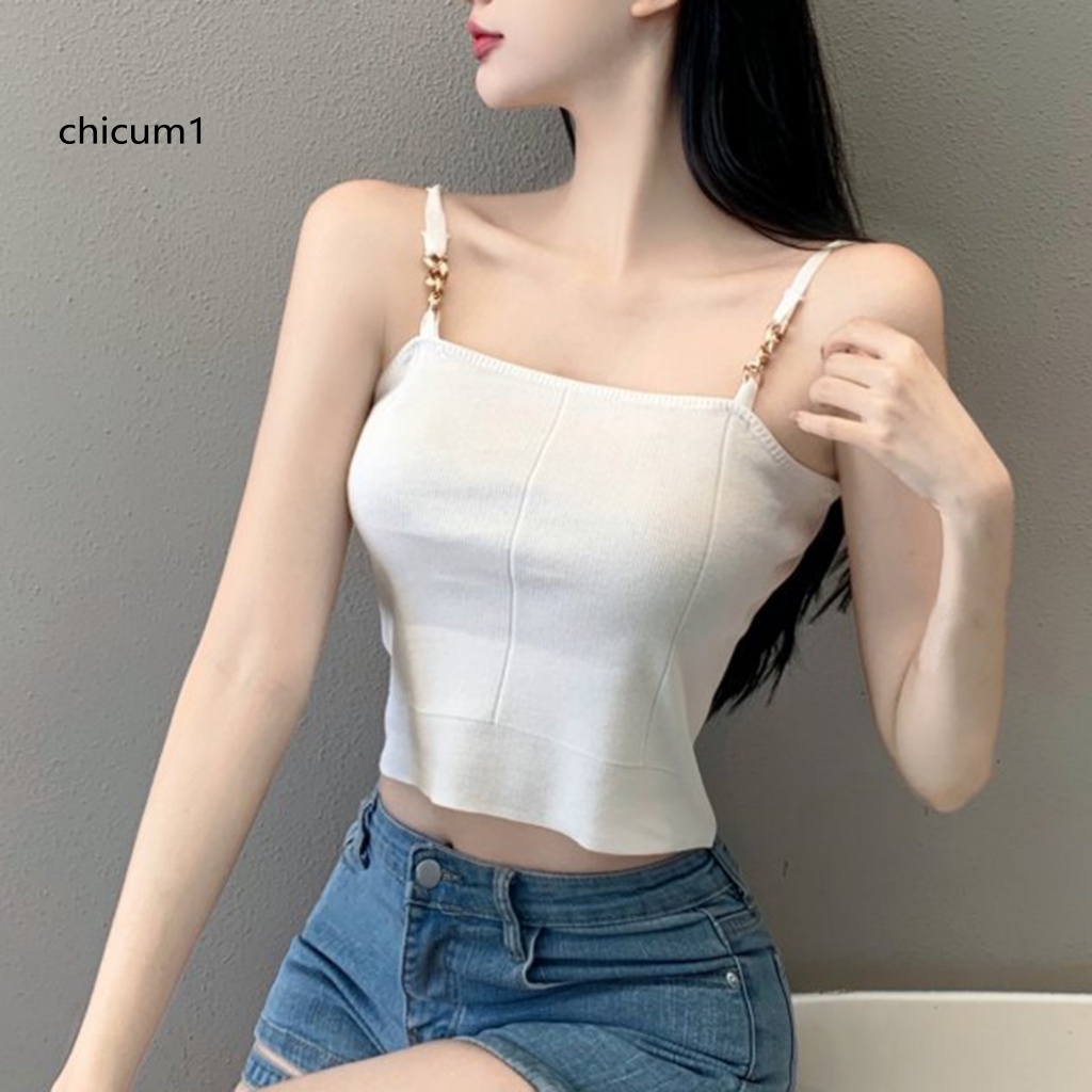 Áo Thun Không Tay Lưng Trần Màu Trơn Mềm Mại Thời Trang Mùa Hè Cho Nữ