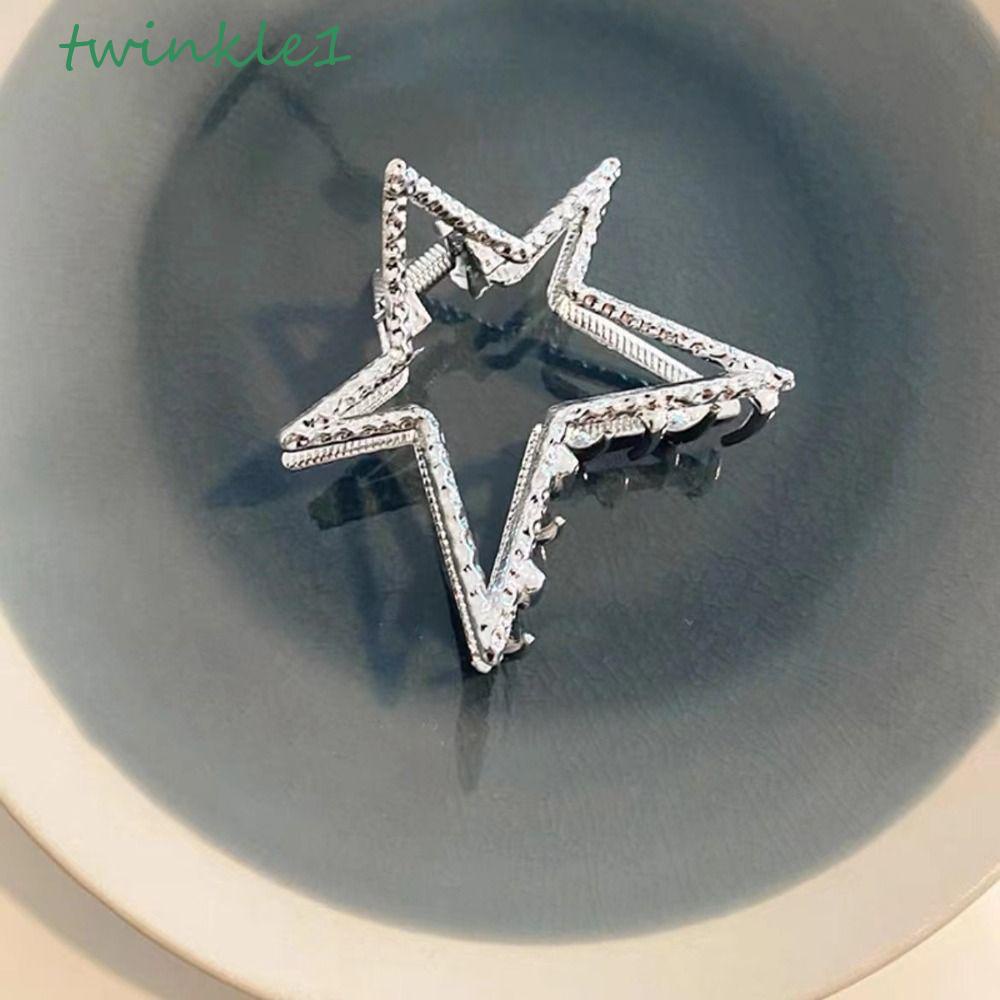 TWINKLE Kẹp Tóc Càng Cua Lớn Hình Ngôi Sao Vintage Cho Nữ